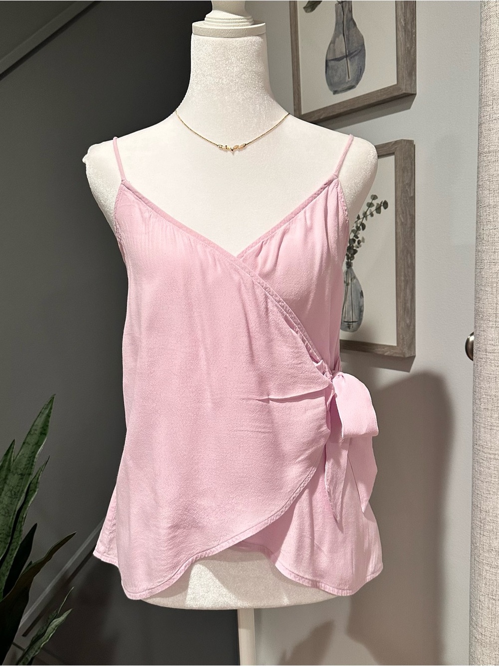 Express Y2k Lilac Wrap Tie Camisole Top